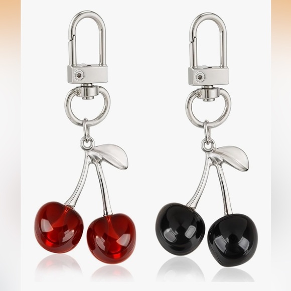 🆕 Cherry Keychain and Bag Charm - Cute Cherry Charm for Handbag, Purse - - Picture 4 of 5